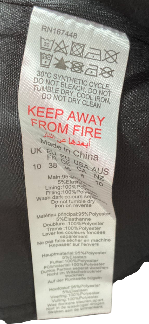 PrettyLittleThing Shape Black Padded Logo Corset Top UK 10