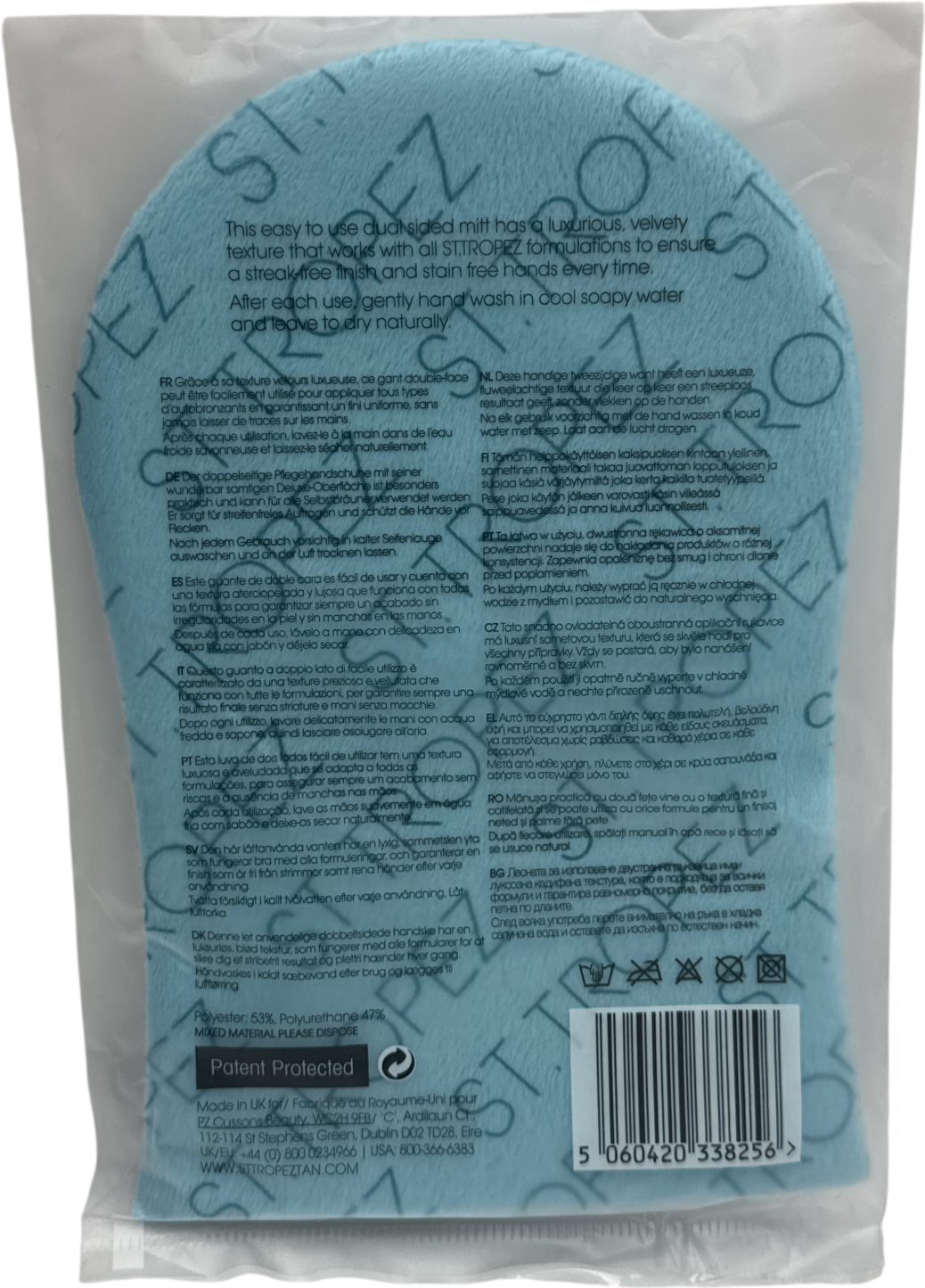 St.Tropez Prep And Maintain Double Velvet Sided Applicator Mitt One size