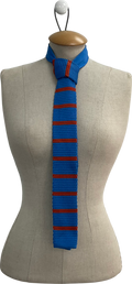 Beau Blue Square Cut Knitted Tie One Size
