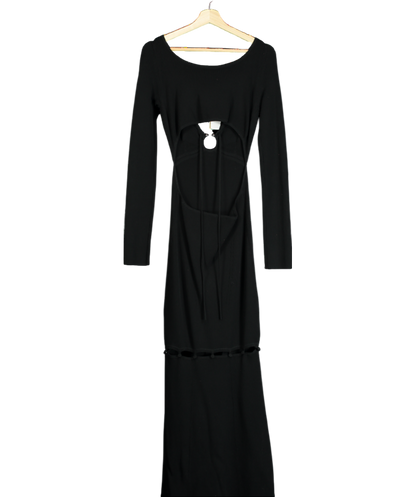 Nanushka Black Varda Ribbed Dress UK L