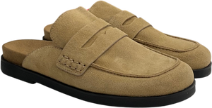 Topshop Nude Addie Real Suede Mule Loafer In Taupe UK 5 EU 38