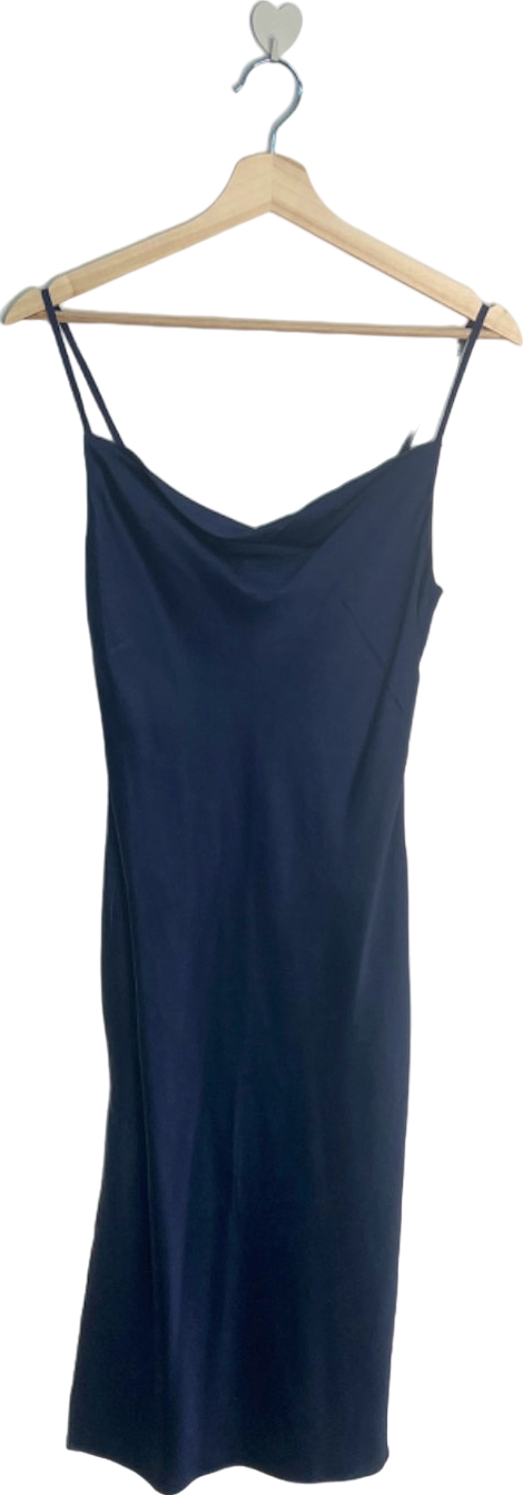 Revolve Navy Blue Midi Slip Dress UK 8