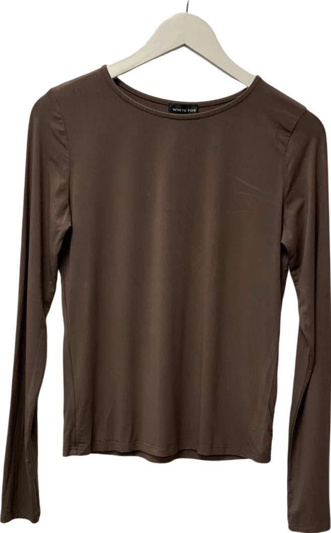 White Fox Brown Only For Tonight Long Sleeve Top UK XL