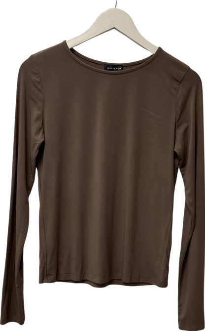 White Fox Brown Only For Tonight Long Sleeve Top UK XL