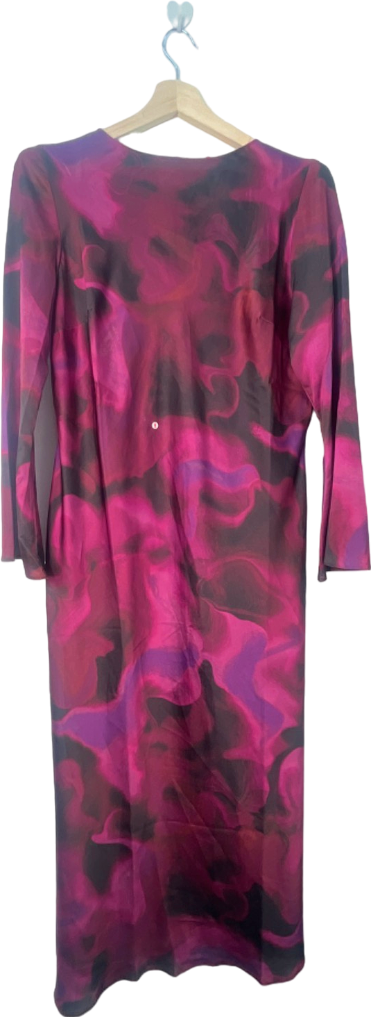 By Very Pink/Black Abstract Print Cut-Out Dress UK 16