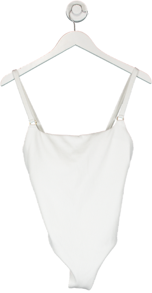 Melissa Odabash White Palma Ridges Swimsuit UK 12