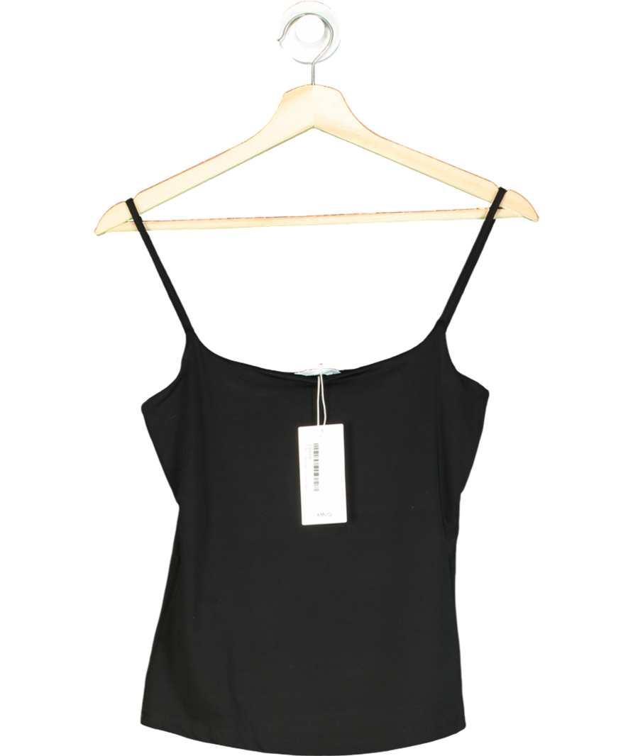 MANGO Black Strapless Halter Neck Top UK S