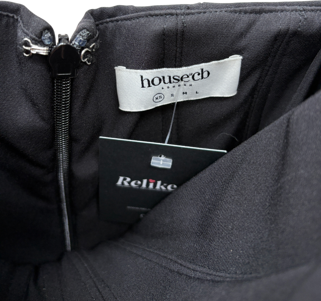 House of CB Black Sabine Strapless Corset Maxi Dress UK XS