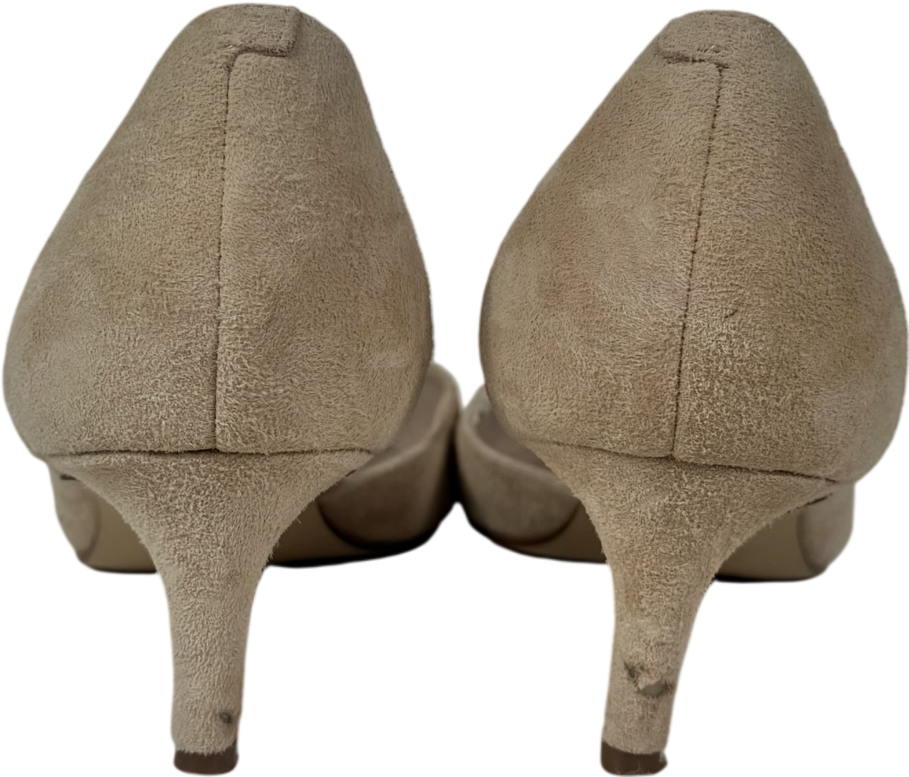 Nine West Cream Nydia Neutral Suede Pointed Toe Pumps UK 5.5 EU 38.5 👠