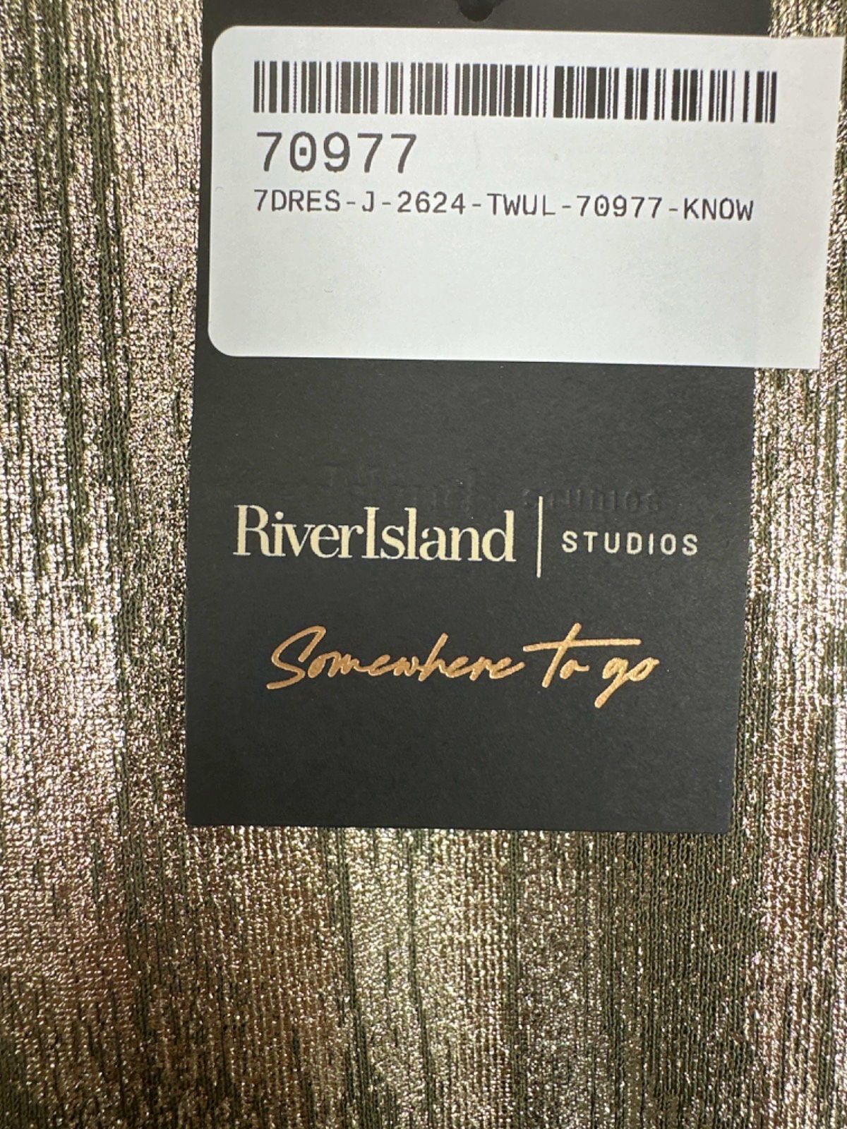 River Island  Light Gold Maxi Dress UK 6