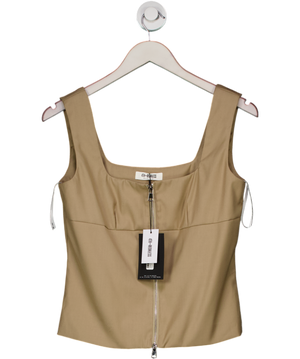 4th &RECKLESS Tailored Sleeveless Zip Detail Top
