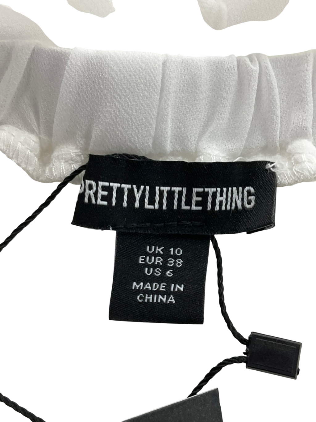 PrettyLittleThing White Chiffon Ruffle Maxi Skirt UK 10