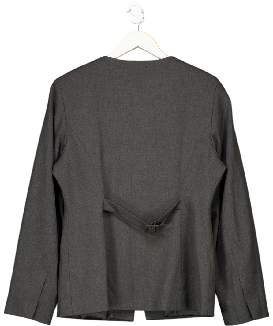 Aligne Grey Daphne V Neck Waisted Blazer UK 14