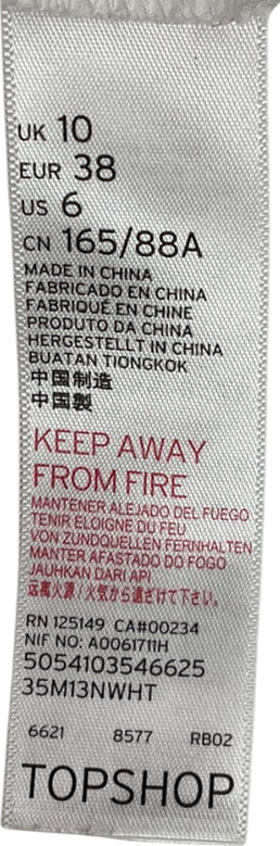 Topshop White & Red Polka Dot Ruffle Maxi Dress UK 10