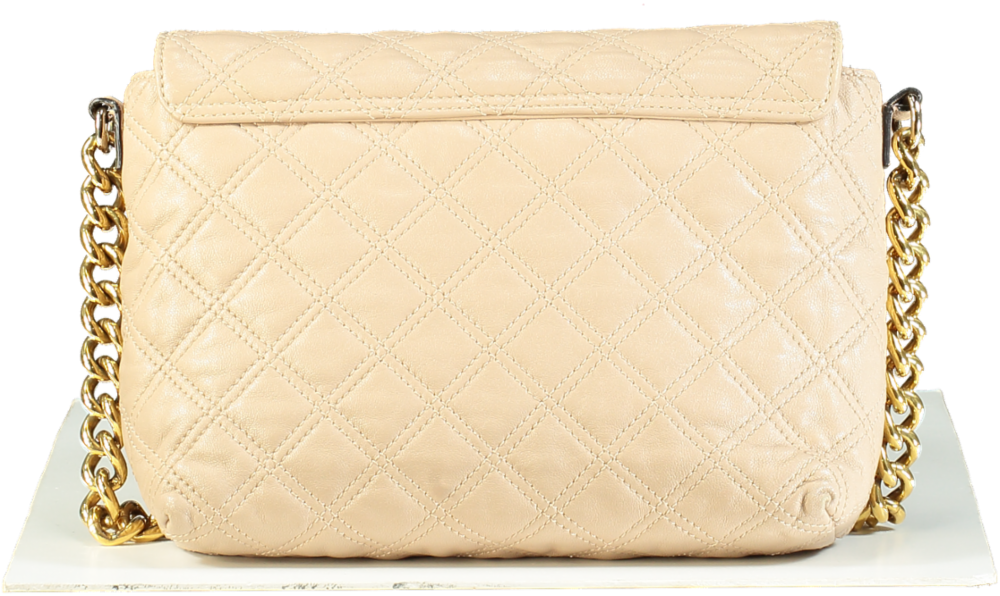 Marc Jacobs Beige Quilted Leather Shoulder Bag