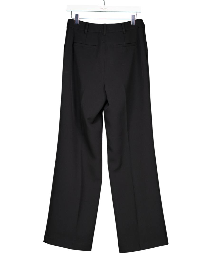 Donna Karan Black Wide Leg Trousers UK S