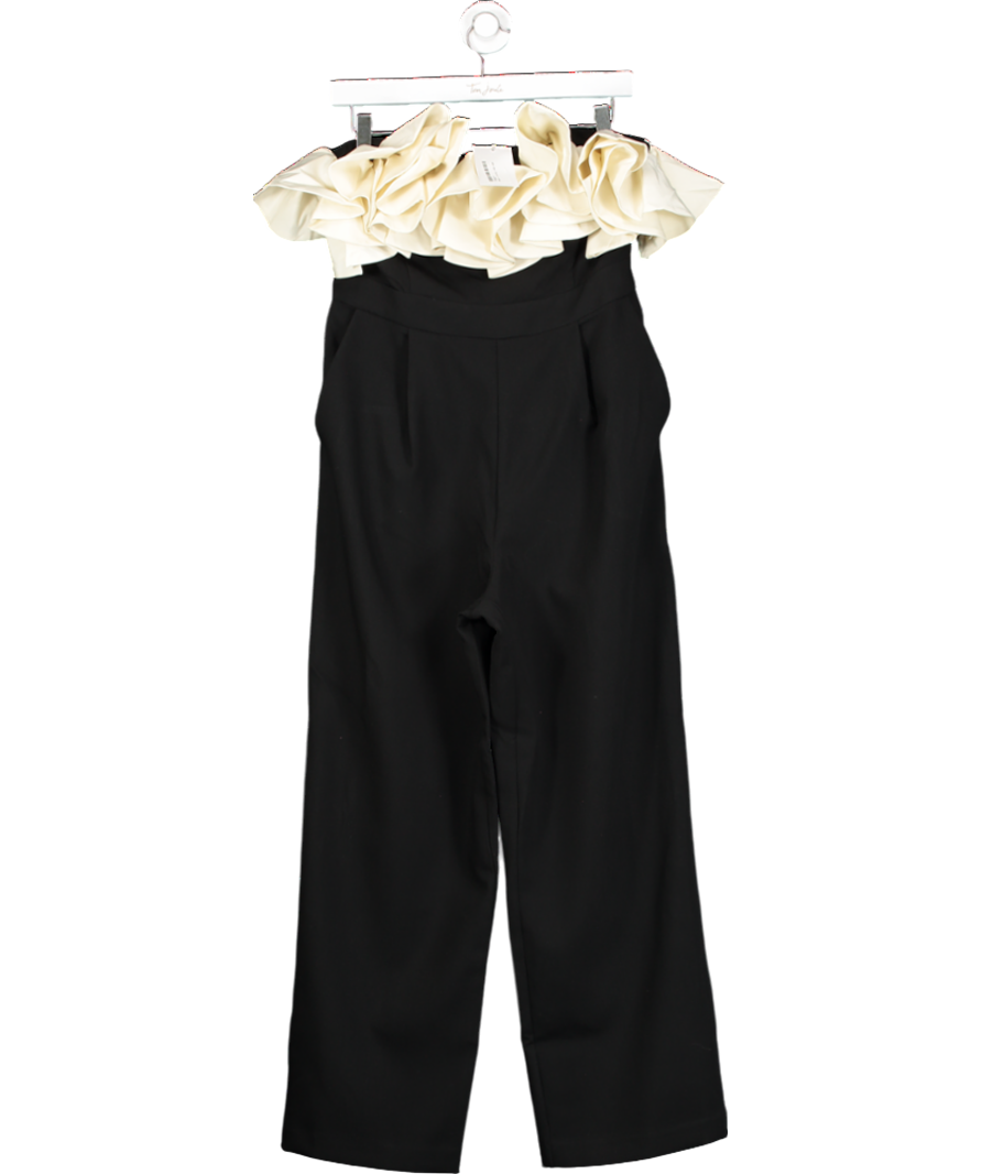Very Black Bandeau Ruffle Mono Jumpsuit UK 12