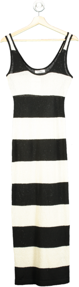 4th + Reckless Black and White Striped Maxi Dress UK 6