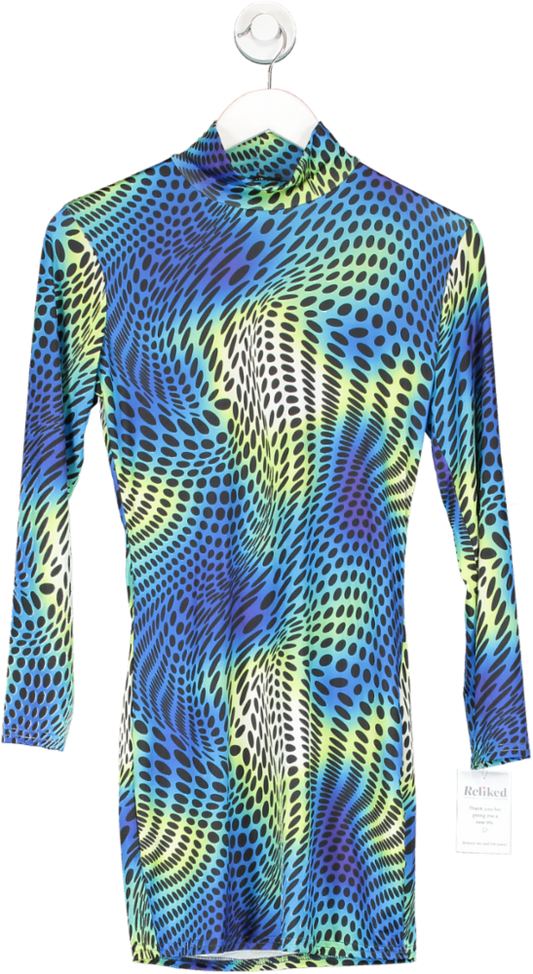 I saw it first Multicoloured Optical Illusion Dress UK 4