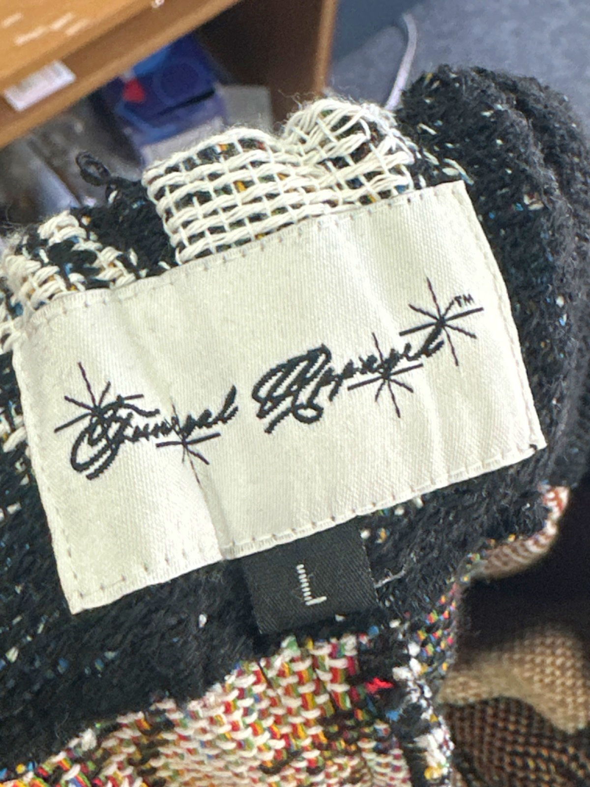 FUNERAL APPAREL Black/White Graphic “HER” Trousers UK L