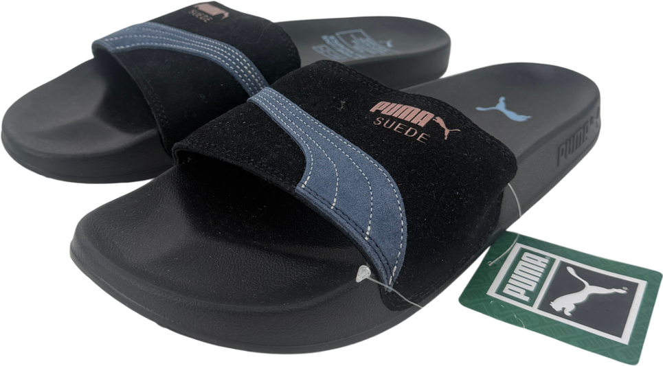 Puma Black Suede Sliders UK 8 EU 42 👞