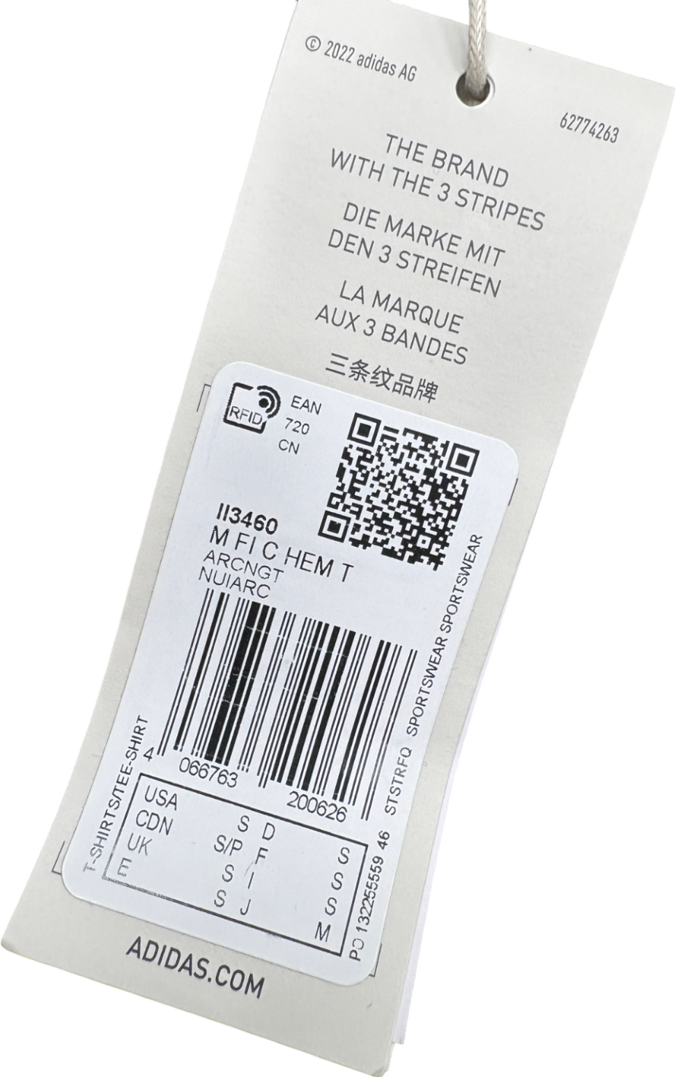 adidas Blue Logo T-shirt UK S