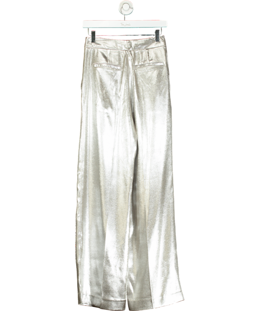 Mint Velvet Metallic Wide Trousers UK 8