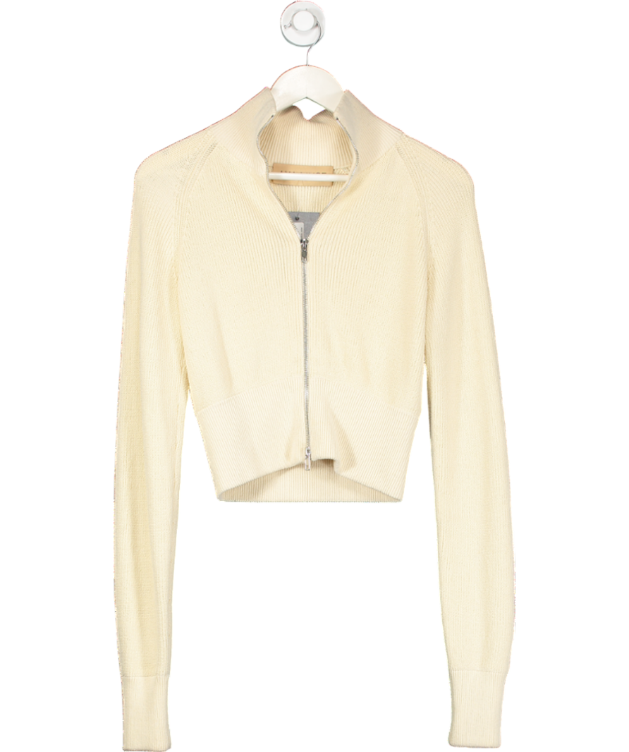 Aya Muse Beige Zip Up Jacket UK XS