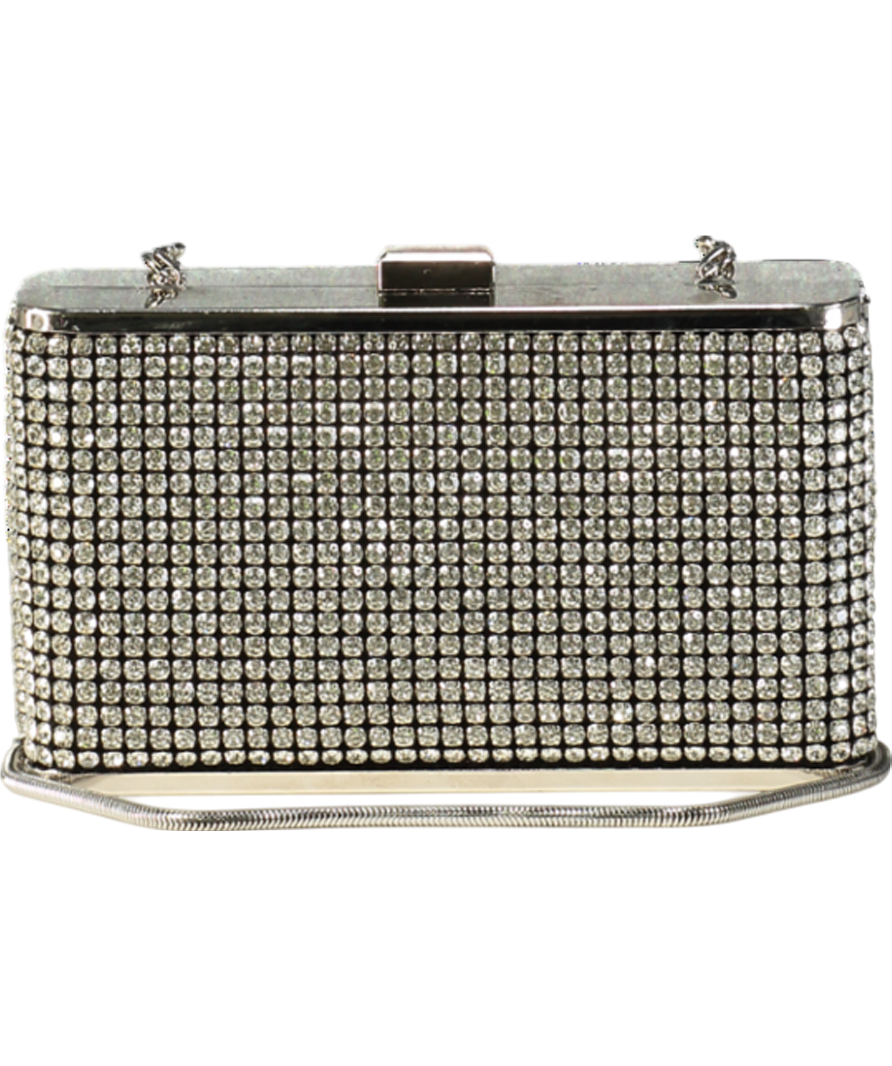 Karen Millen Metallic Rhinestone Clutch Bag