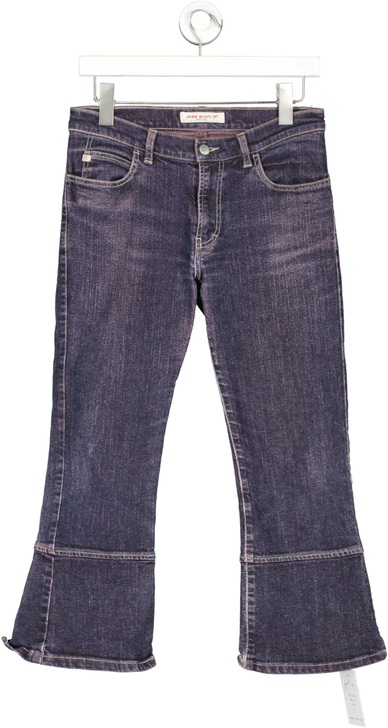 Miss Sixty Blue Purple Wash Boot Cut Hem Jeans UK 6