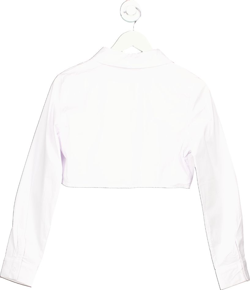 Fashion Nova White Poplin Shirt UK M