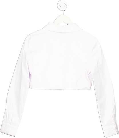 Fashion Nova White Poplin Shirt UK M