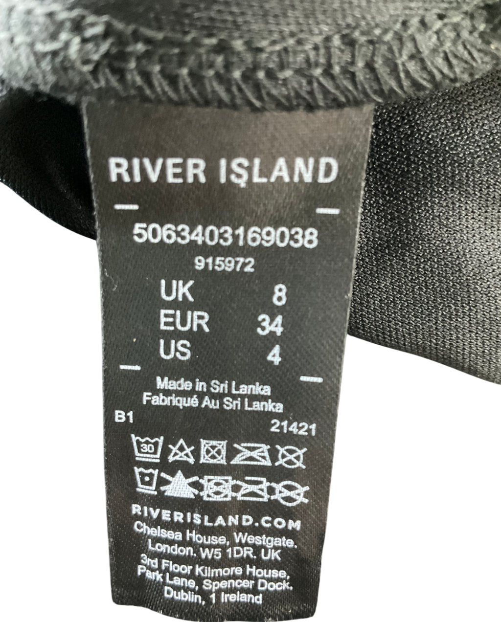 River Island Black Lace Trousers UK 8