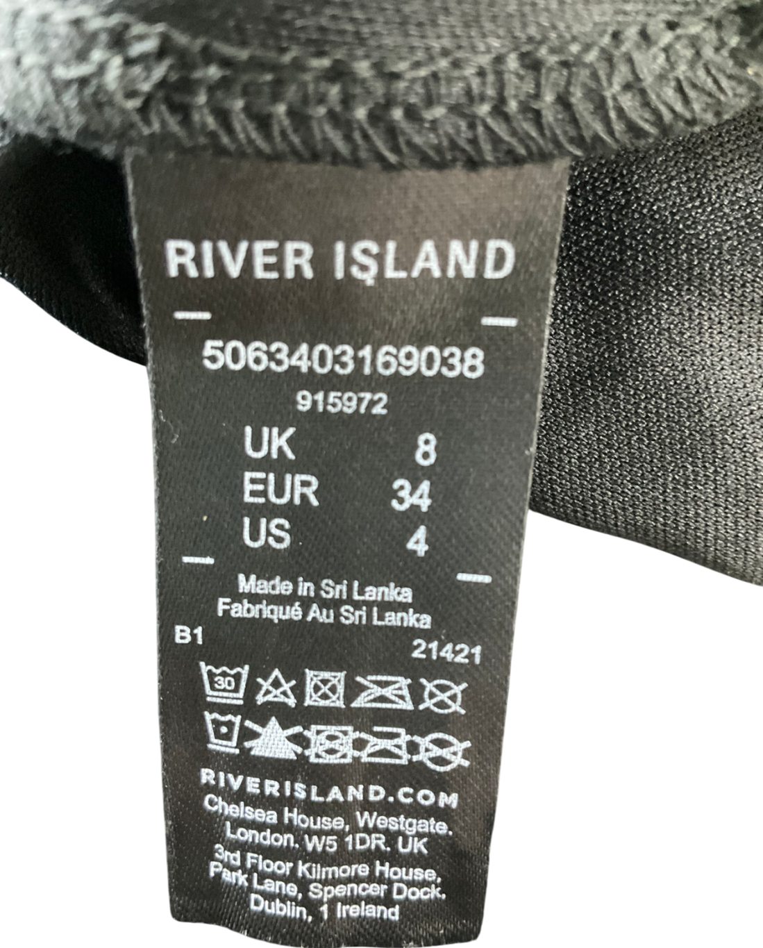 River Island Black Lace Trousers UK 8