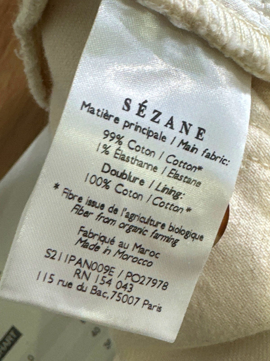 Sézane Cream Cropped Jeans UK 8