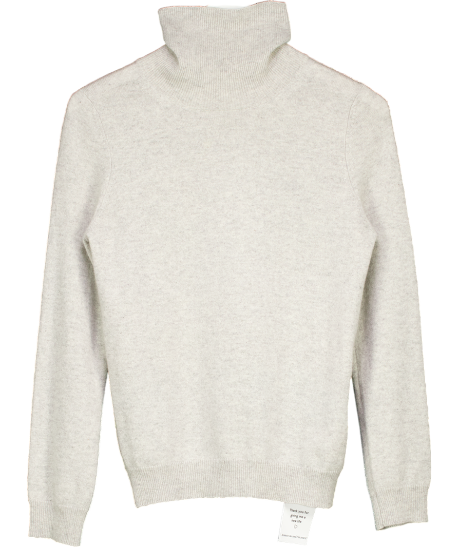 M&S Grey Air-yarn Roll Neck Jumper UK 8