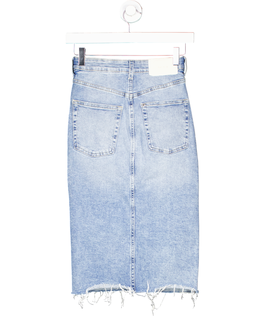 H&M Blue Denim Pencil Skirt UK 6