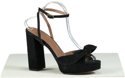 ba&sh Black Strappy Sandal Heels Size UK 6 EU 39