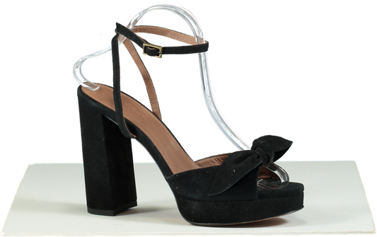 ba&sh Black Strappy Sandal Heels Size UK 6 EU 39