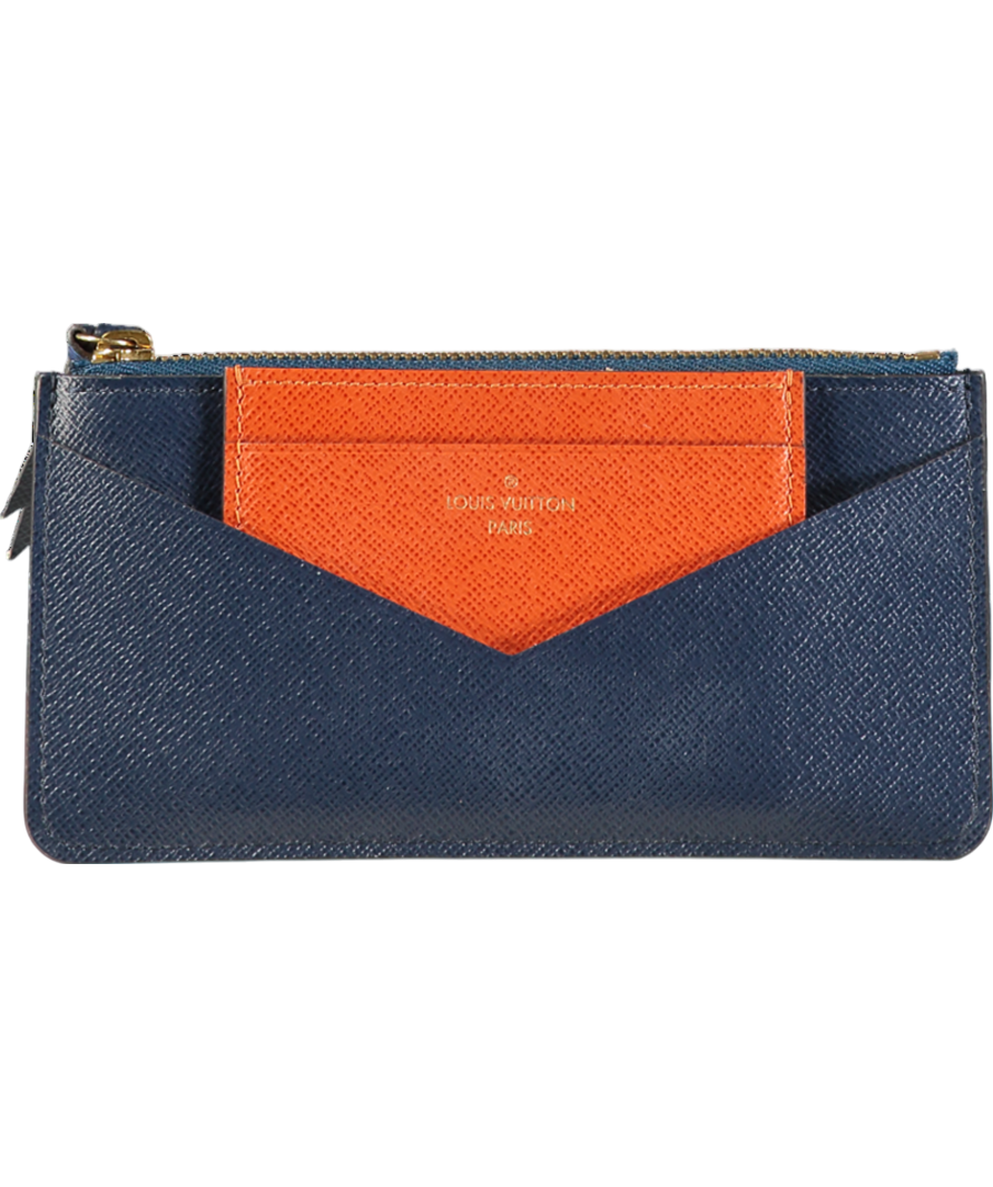Louis Vuitton Blue Coin Purse And Card Holder