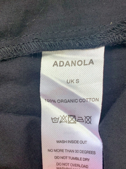 Adanola Black Organic Cotton Button-Up Shirt UK S