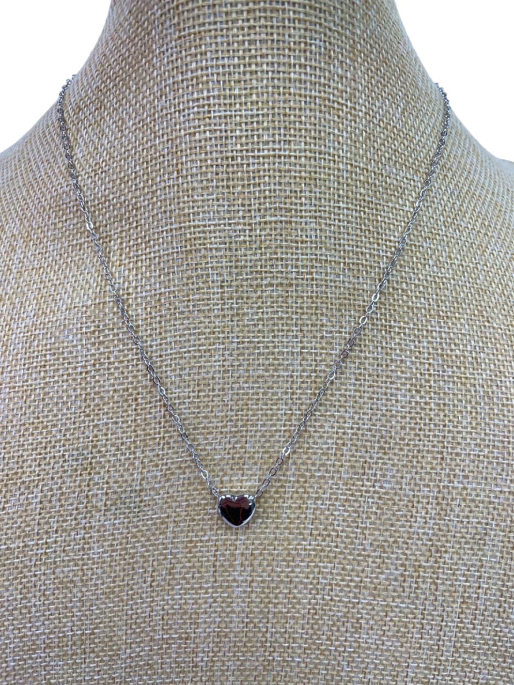 Silver Heart Pendant Necklace UK Size N/A