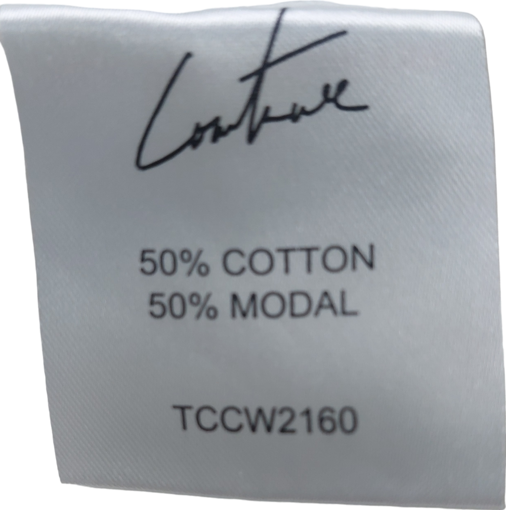 The Couture Club White Embroidered Emblem Trousers UK 6