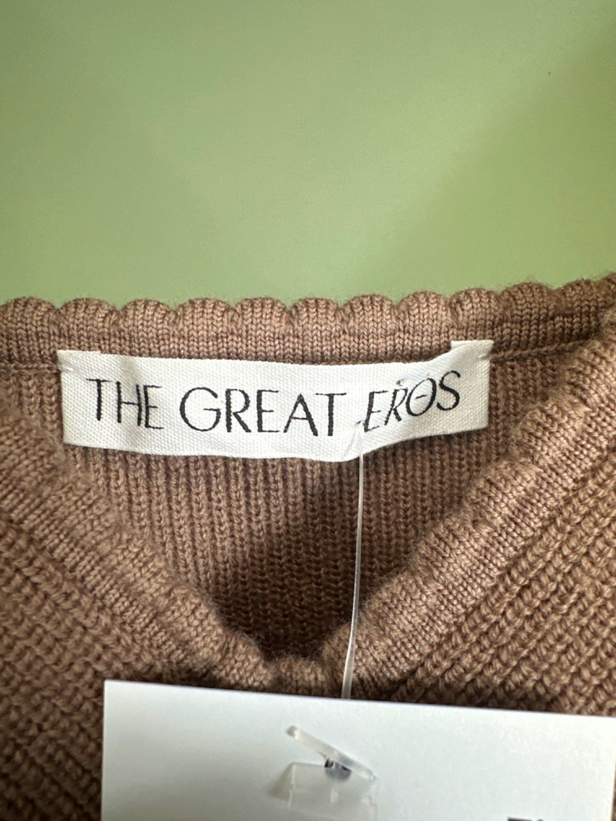 The Great Eros Brown Knit Crop Top UK M