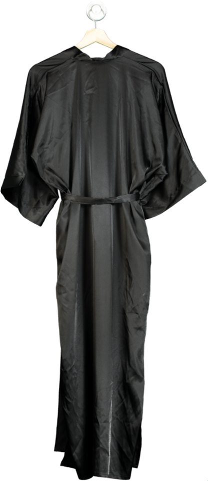 Prodesign Black Satin Kimono Robe One Size