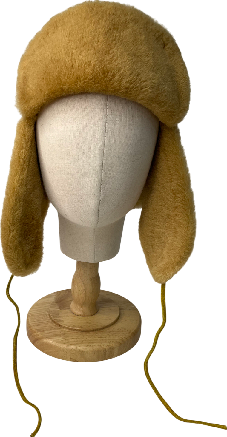goldsmith Yellow Vintage Sheepskin trapper Hat