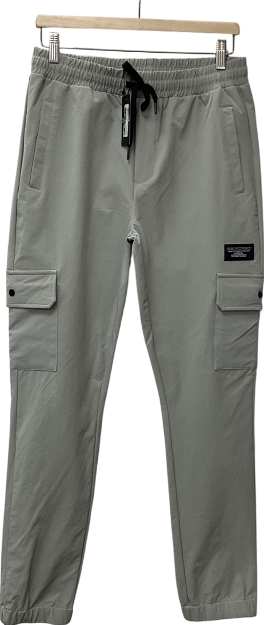 boohooMan Grey Ardee Technical Stretch Skinny Cargo Trouser UK M