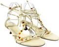H&M Yellow Kitten-heeled Strappy Sandals UK 5 EU 38
