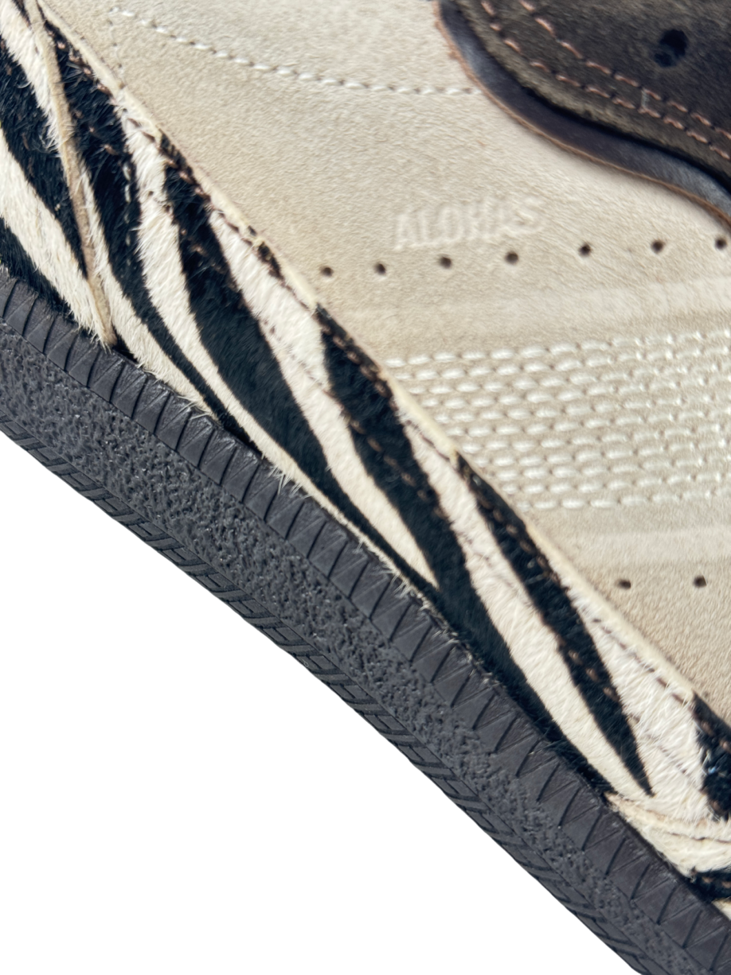 ALOHAS Rife 490 - Soft Brown Leather Zebra Trainers UK 6 EU 39 👠