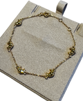 SUIHE 18k Yellow Gold Vermeil Over Sterling Silver Croissant Mini Charm Bracelet